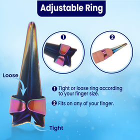 Beauty & Crafts rings worn on finger while sectioning hair, speeds up styling
