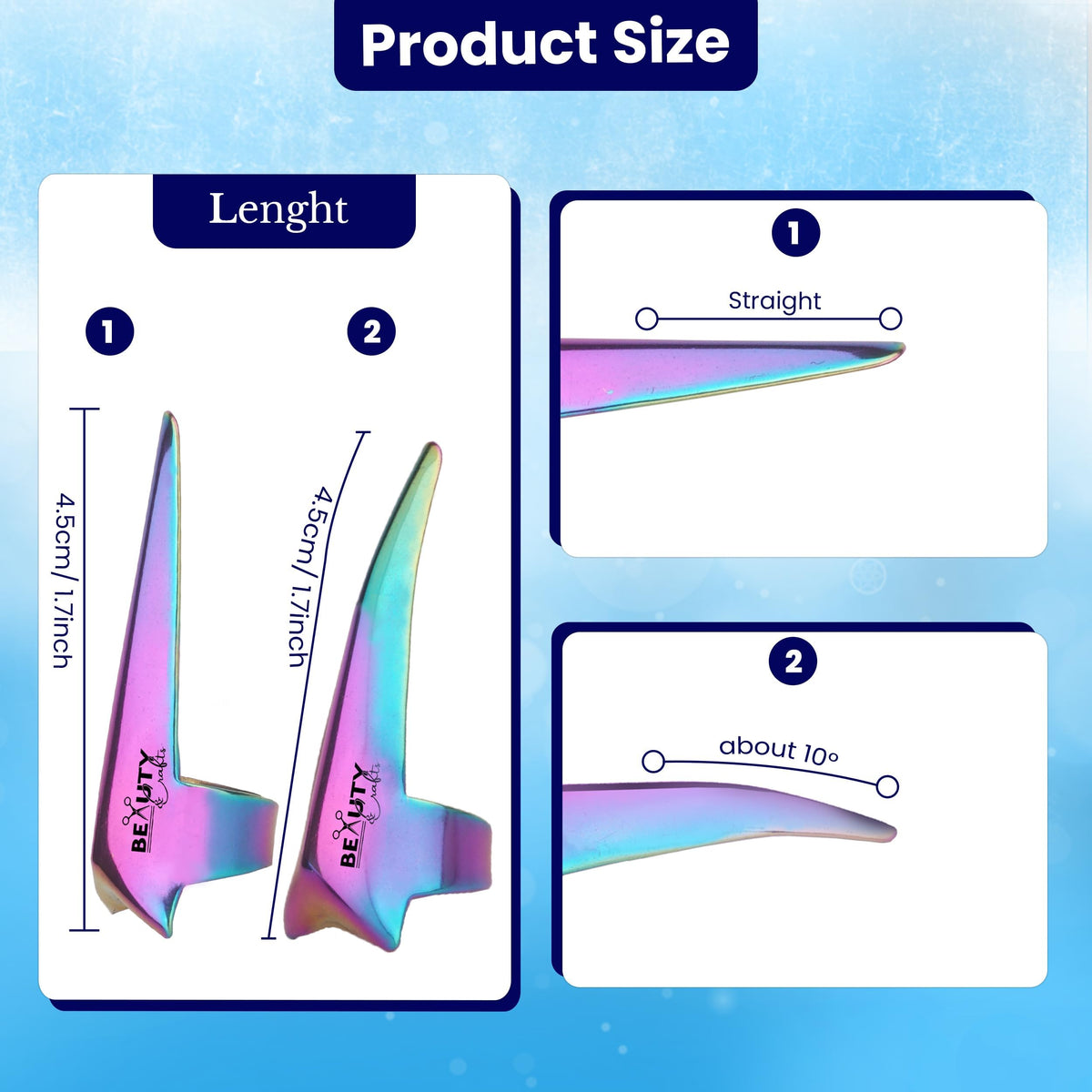 Beauty & Crafts straight ring close-up highlighting straight edge for precise parting