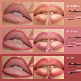 Beauty Glazed arm swatches showing six brown and nude gradients for shade comparison