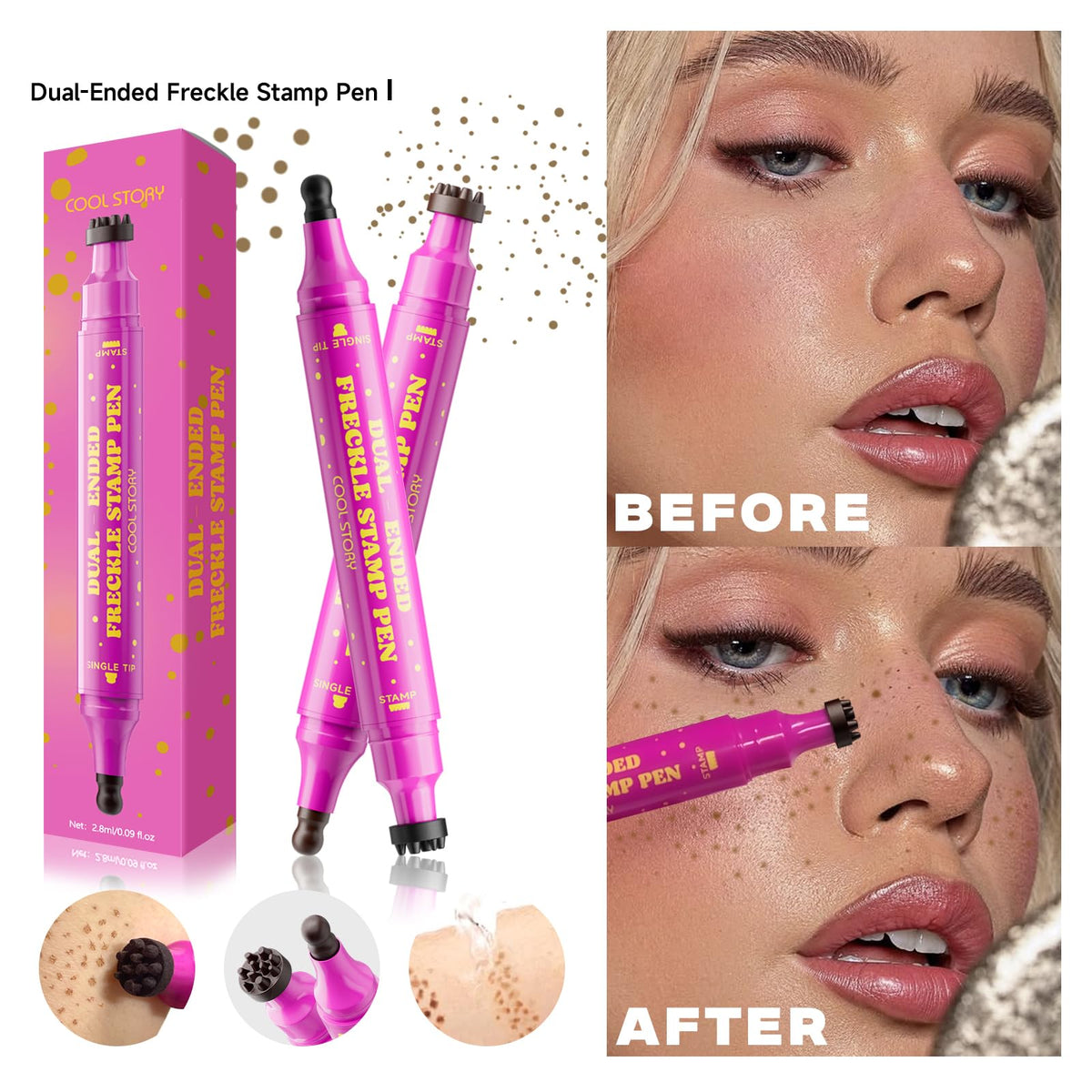 Beauty Glazed fine tip detail showing precision for natural dot placement