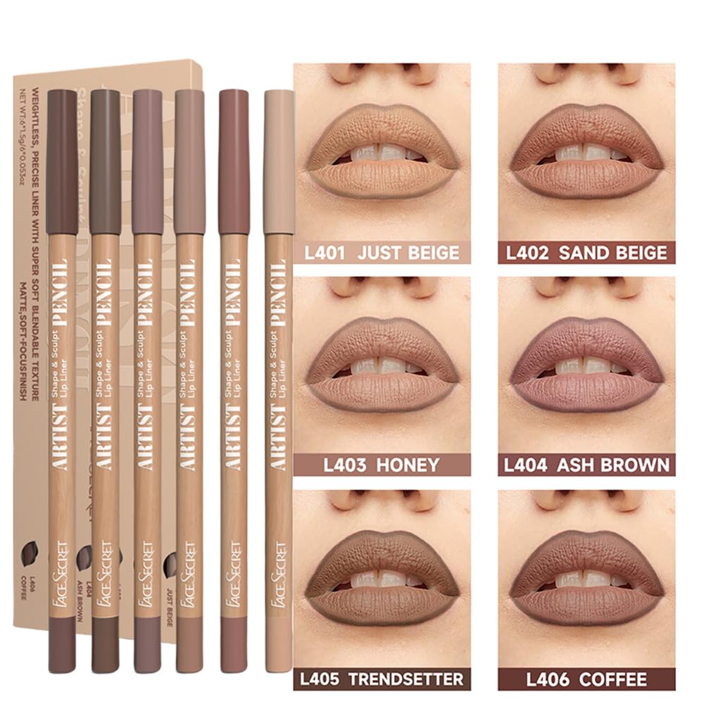 Beauty Glazed pencils laid flat displaying the full range for easy shade choice