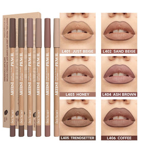 Beauty Glazed pencils laid flat displaying the full range for easy shade choice