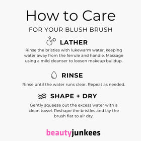 Beauty Junkees applying cream blush for controlled, buildable coverage