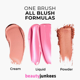 Beauty Junkees buffing powder bronzer to diffuse color evenly