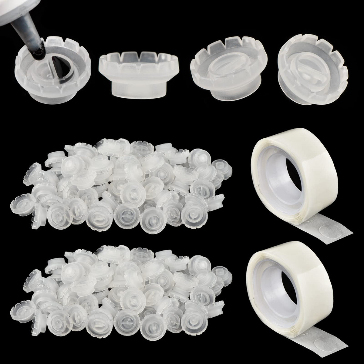 Beauty Junko Pro front packaging showing 200 disposable glue cups and tidy supply