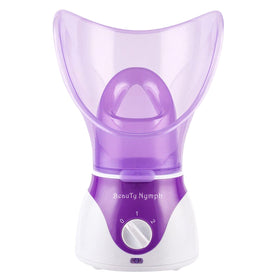 BeauTy Nymph front view of facial steamer showing compact design and easy controls for home spa