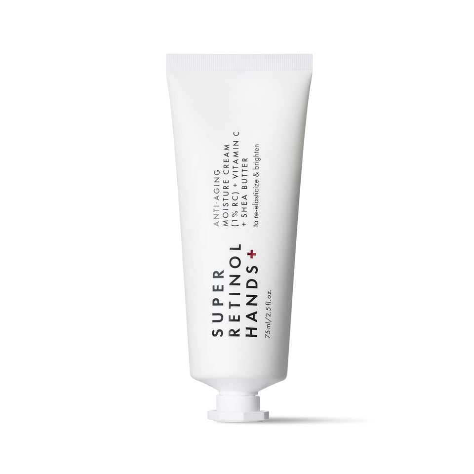 Beauty Pie hand cream front packaging showing elegant tube and branding benefits