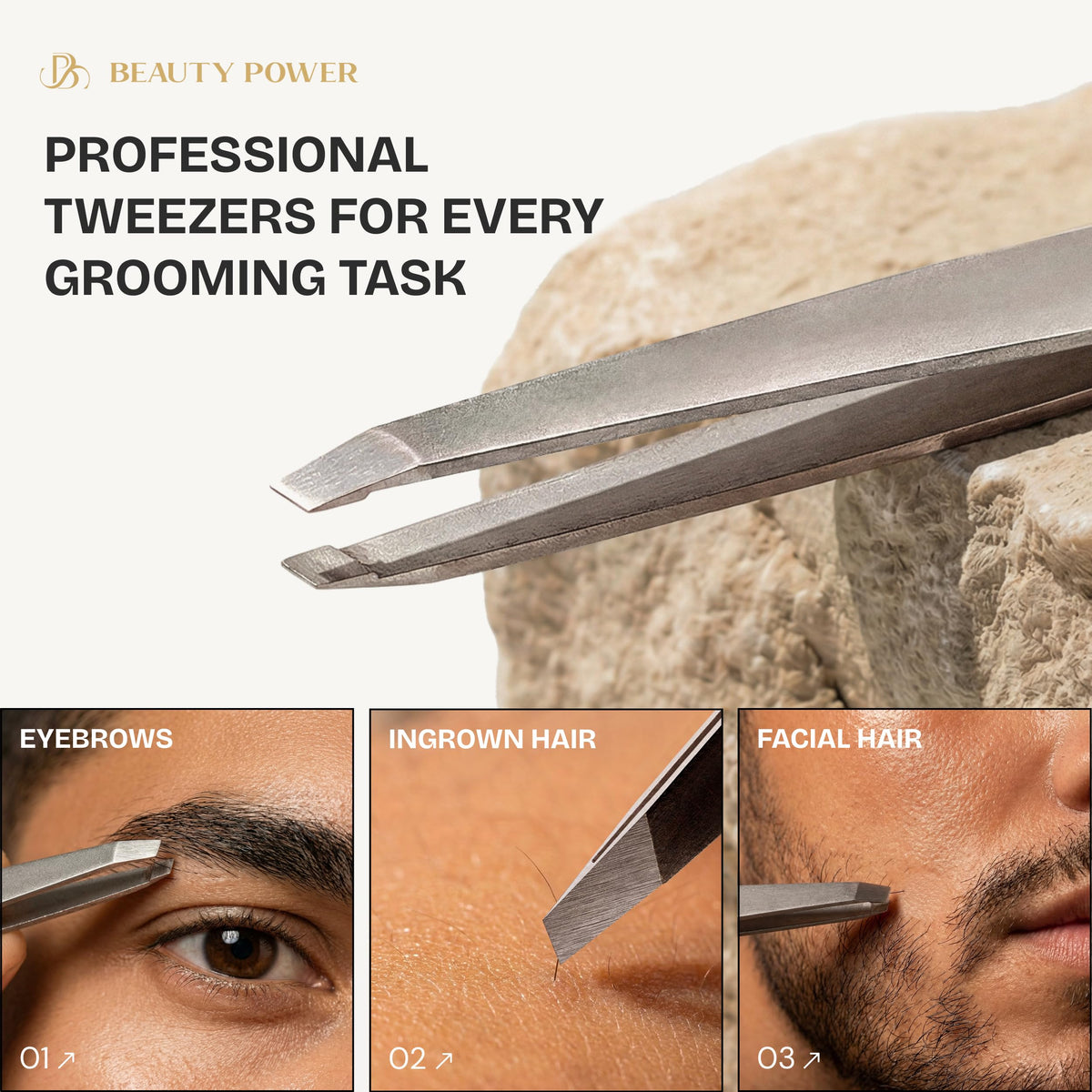 Beauty Power clippers detail highlighting stainless steel blades for clean cuts