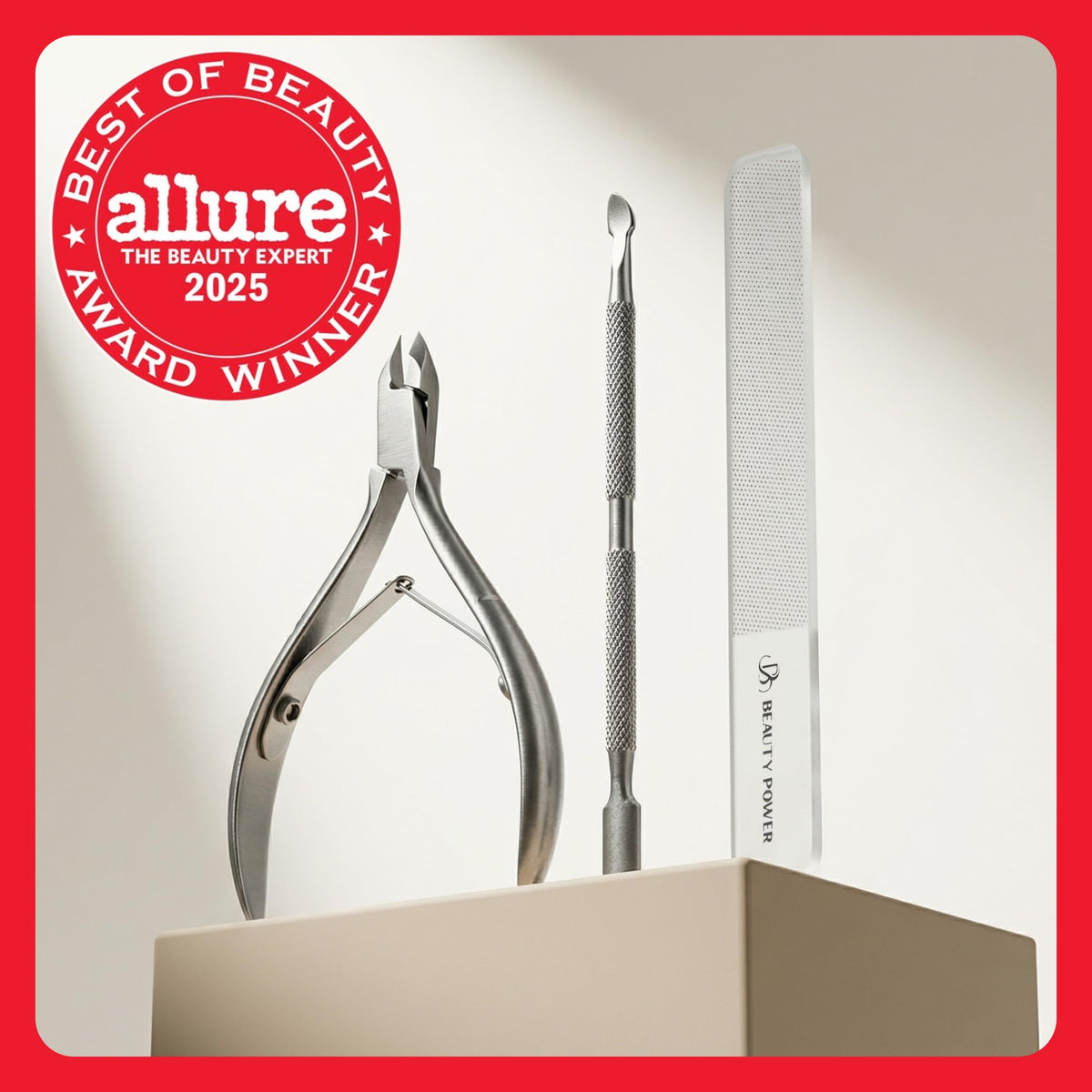Beauty Power cuticle nipper close-up showing sharp edge for precise trimming