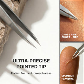 Beauty Power open case layout displaying both tweezers neatly secured for travel