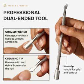 Beauty Power scissors and tweezers displayed for delicate shaping and removal