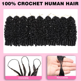 Beauty Queen detail of pre-looped roots for easy, knotless installs