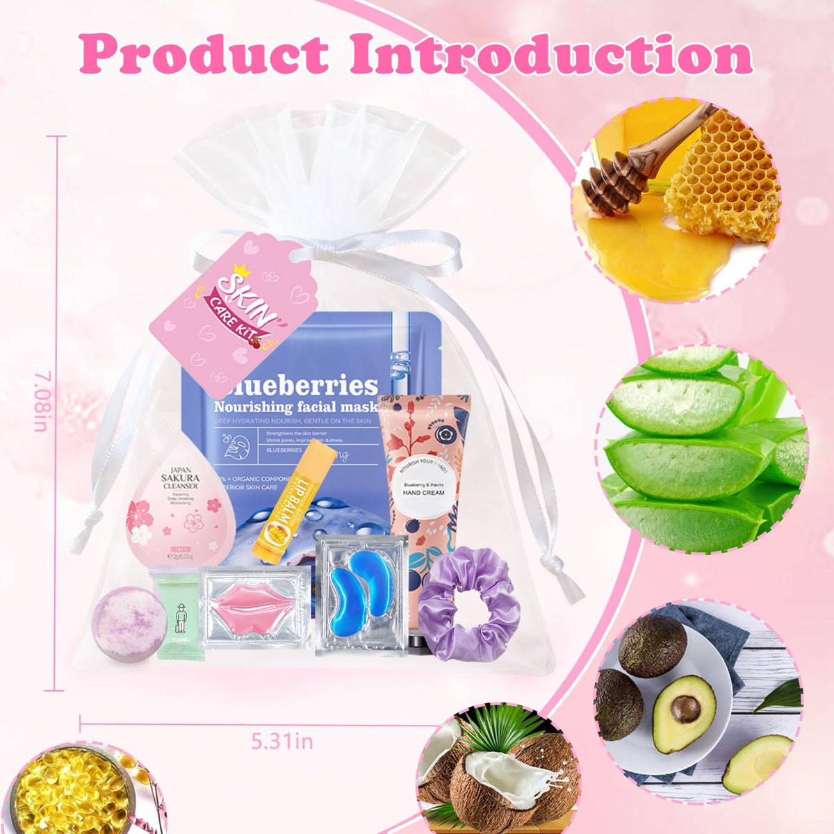 Beauty Bar close-up of a single collagen face mask sheet highlighting hydrating texture