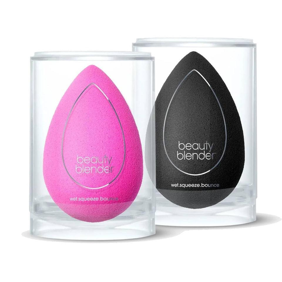 beautyblender front packaging shows two sponges and benefits quick switching between products