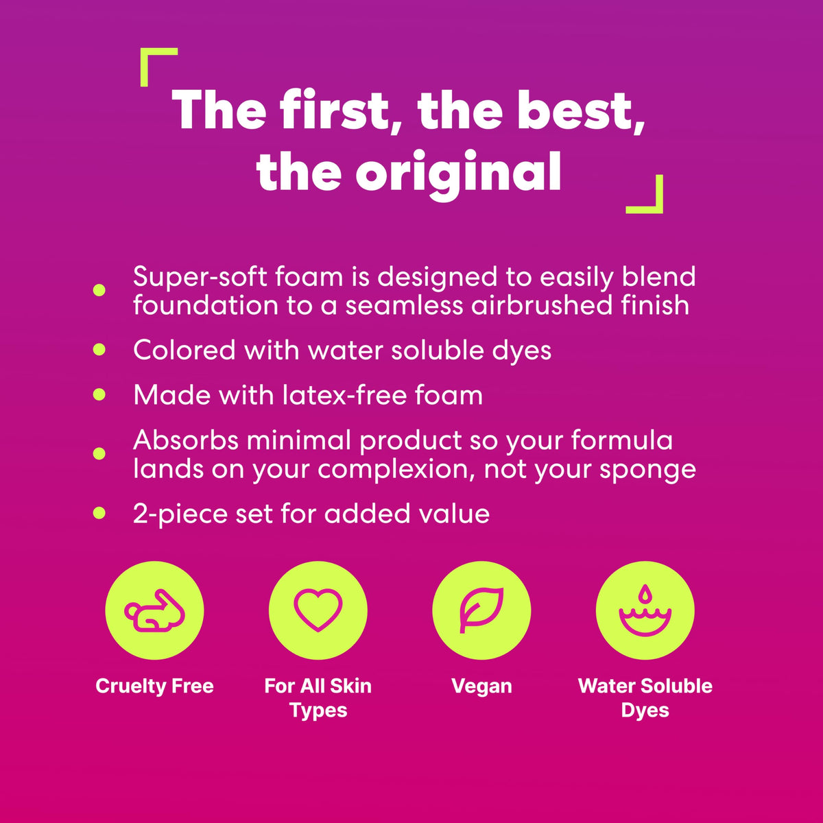 beautyblender pointed tip detail ideal for precision around eyes and nose for flawless finish