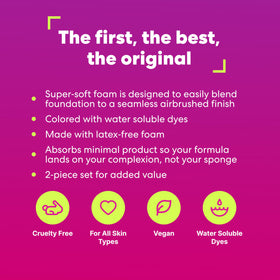 beautyblender pointed tip detail ideal for precision around eyes and nose for flawless finish