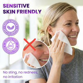 BEAUTYfRIZZ lifestyle scene with wipes on bathroom counter