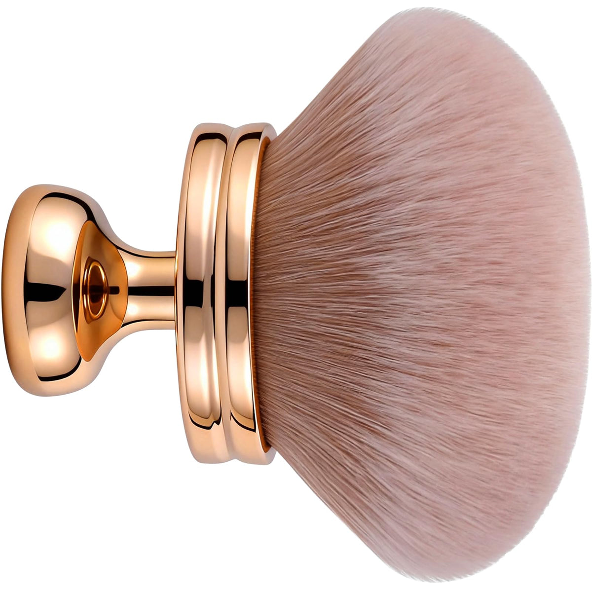 BEAUTYFACTOR brush front view showing gold handle and large head for quick coverage