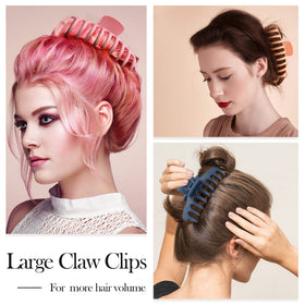 Beauty.H.C clip holding thick curly hair with firm, even tension