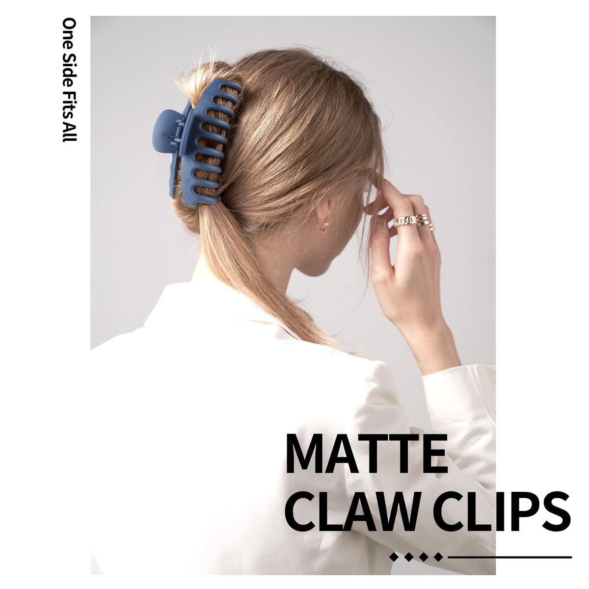 Beauty.H.C clip securing a high bun for quick, comfortable styling