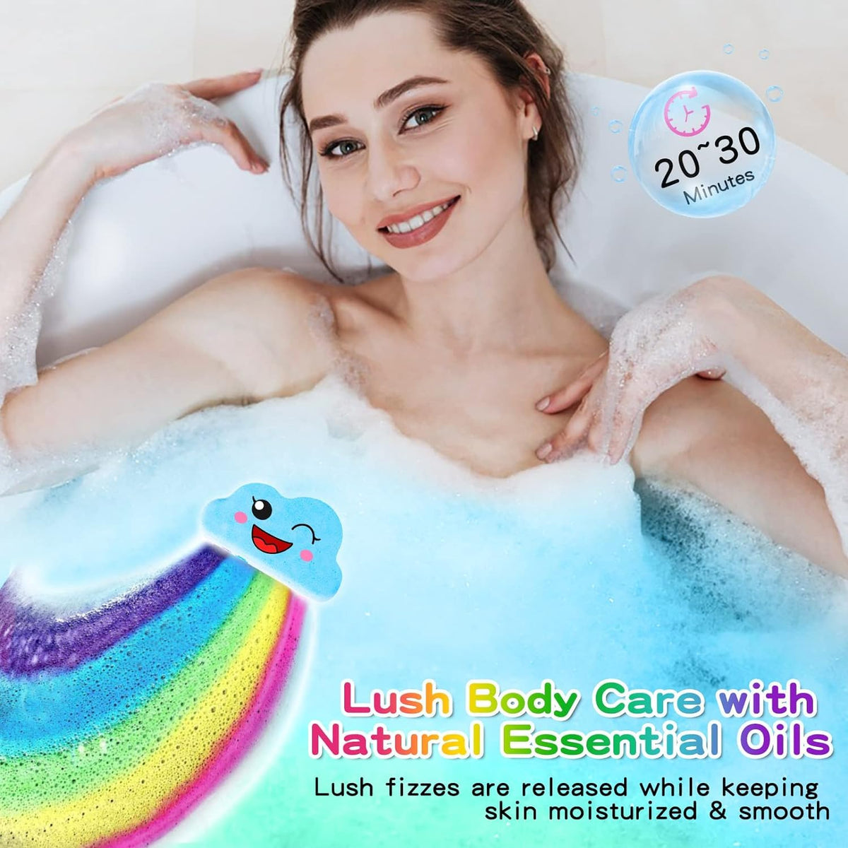Beauwell used in a kids' bath setting with smiling child enjoying colorful water