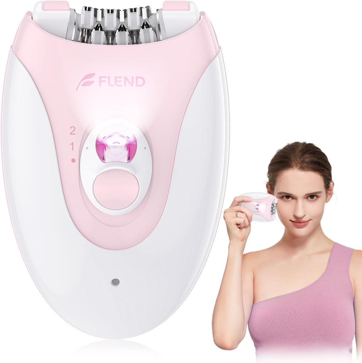 BEAUZMO front view of epilator showing full device for easy identification and use
