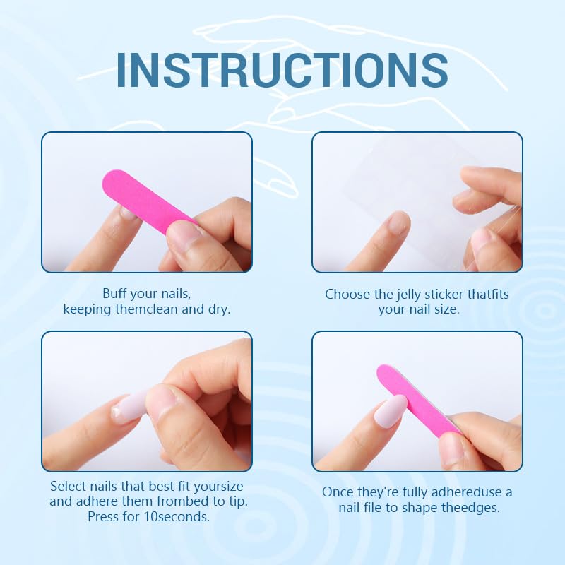 BEAWTH step-by-step application image of pressing a nail for secure adhesion