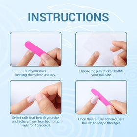 BEAWTH step-by-step application image of pressing a nail for secure adhesion
