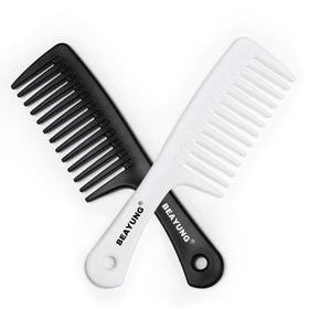 BEAYUNG black and white combs front view, ready-to-use convenience