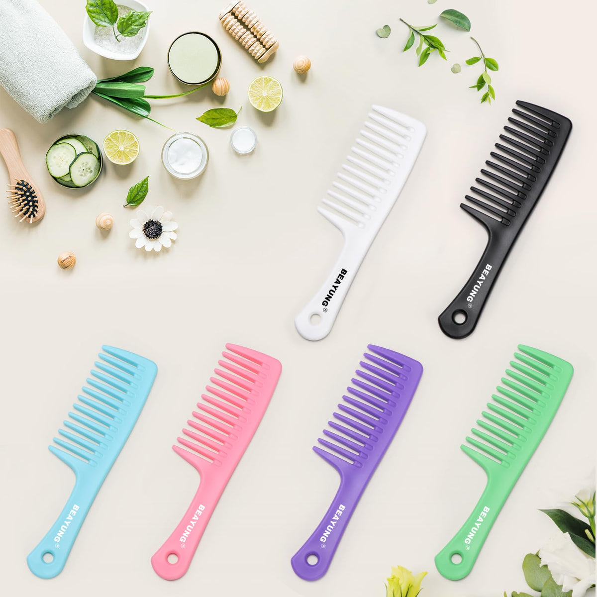 BEAYUNG combs packed in toiletry bag, convenient for travel