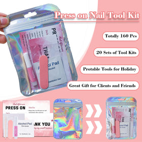 Bebbtiy close-up of disposable file, cuticle stick and prep pad, highlighting sanitation