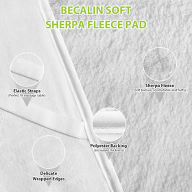 BECALIN corner strap detail securing pad to table for stable treatments