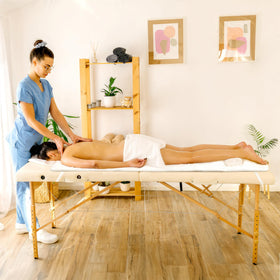 BECALIN folded pad showing compact storage and easy portability benefit