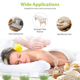 BECALIN heated pad on table in studio creating welcoming spa atmosphere
