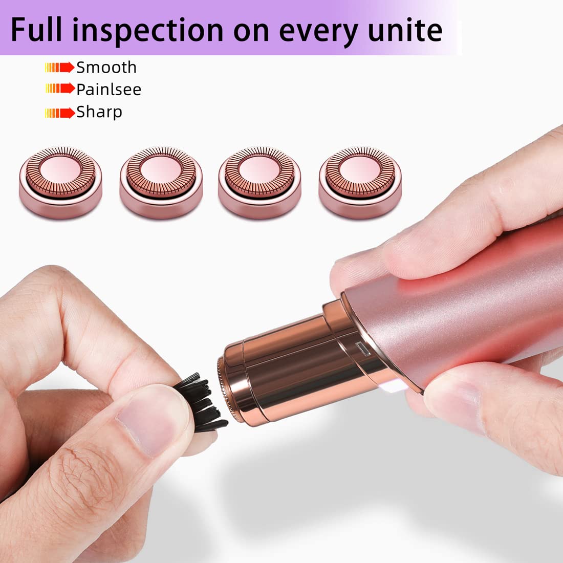 BECHY cleaning brush beside heads benefit: quick maintenance and debris removal