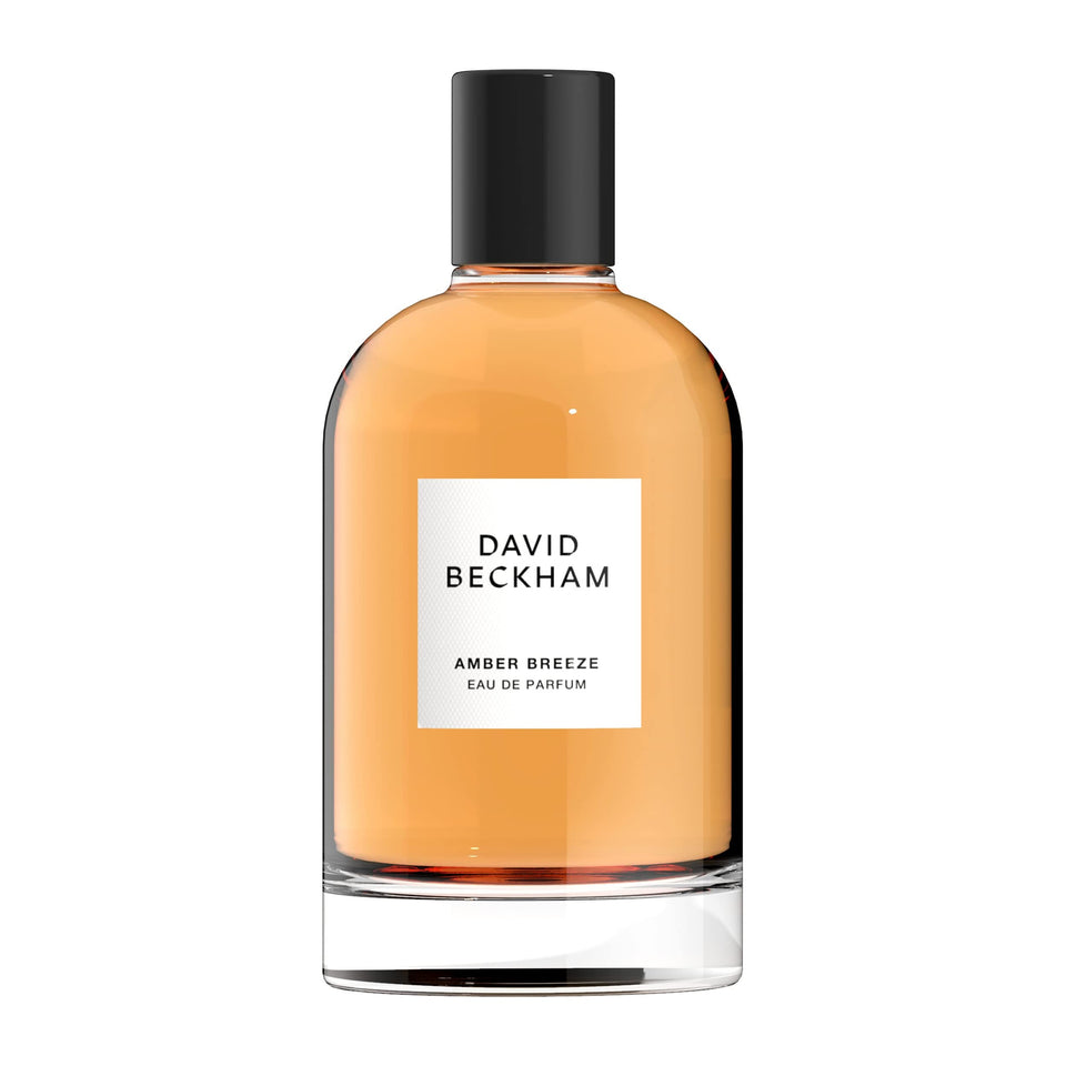 Beckham Amber Breeze front bottle showing label and sleek design for confident wear