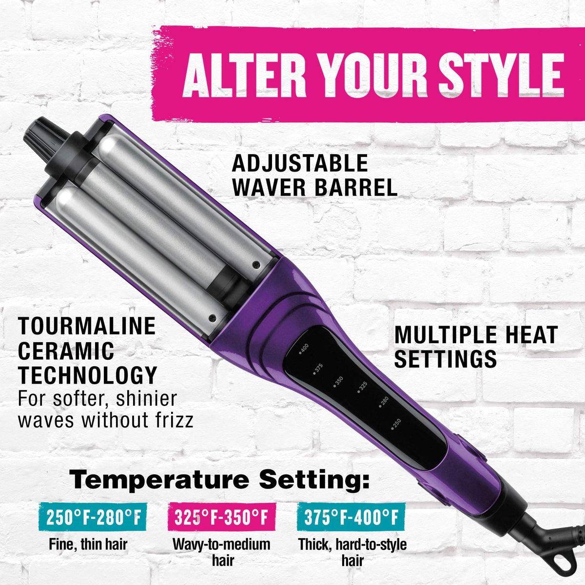 Bed Head control panel and temperature dial clear for precise heat settings