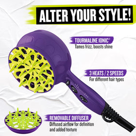 Bed Head dryer on bathroom counter showing easy styling in daily routine