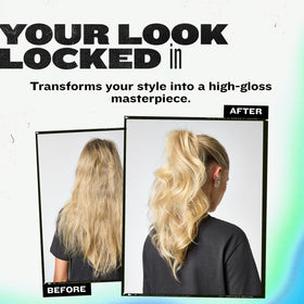 Bed Head can beside styling tools in bathroom for easy use