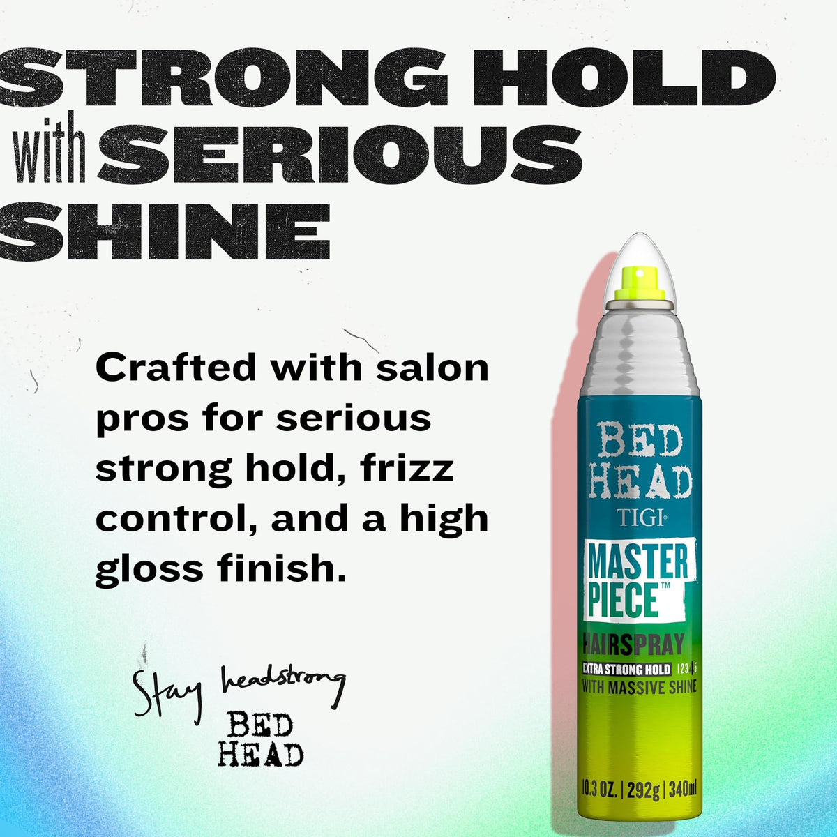 Bed Head spray nozzle closeup demonstrating precise, even misting