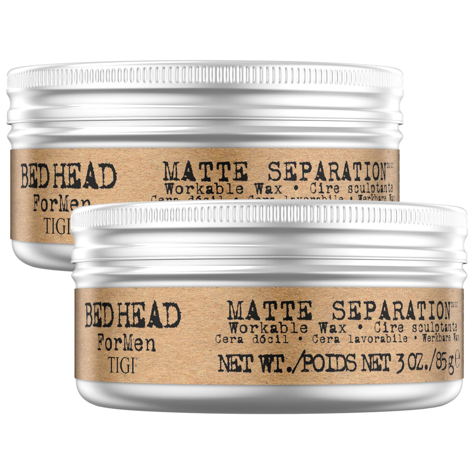 Bed Head front packaging showing brand and matte wax benefits