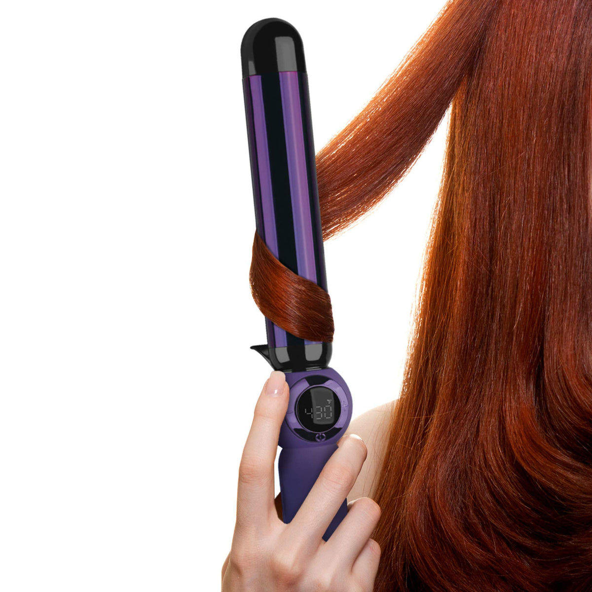 Bed Head curling wand in hand styling hair quickly for fast, salon-like results