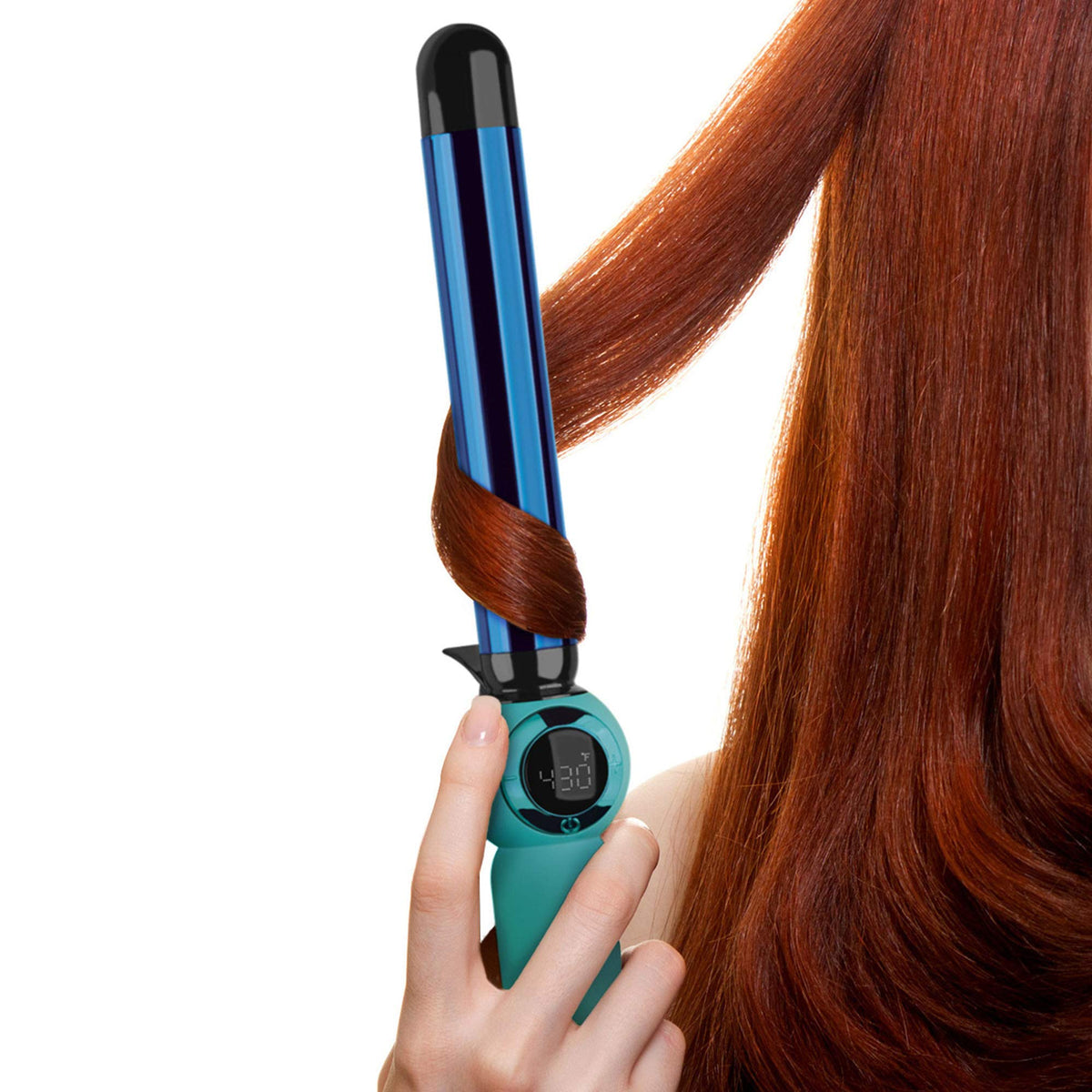 Bed Head Twirl Junkie in hand styling hair illustrating clamp-free wrapping benefit