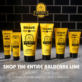 Bee Bald being used on face for refreshed, balanced complexion