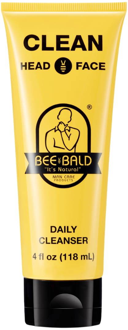 Bee Bald front packaging showing 4 fl oz cleanser for clear scalp