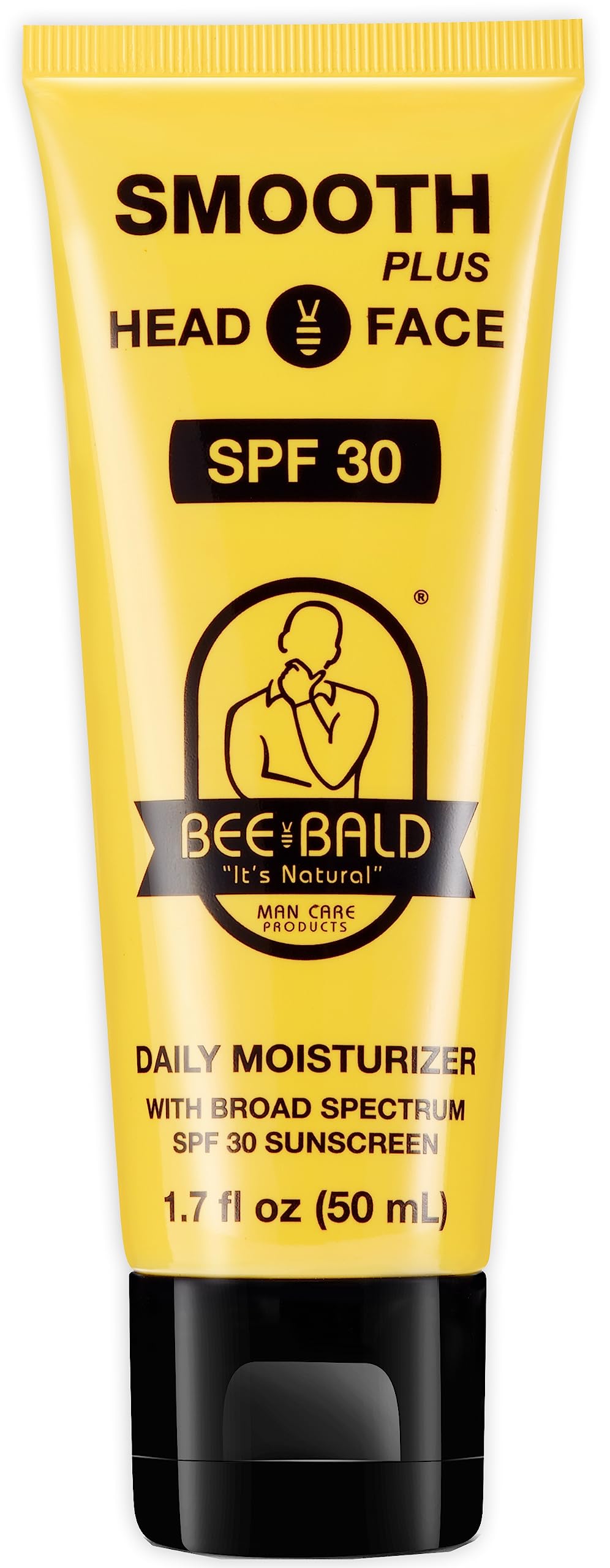 Bee Bald front packaging showing SPF 30 and compact size benefit