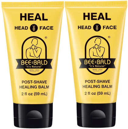 Bee Bald front packaging showing calming aftershave balm benefit