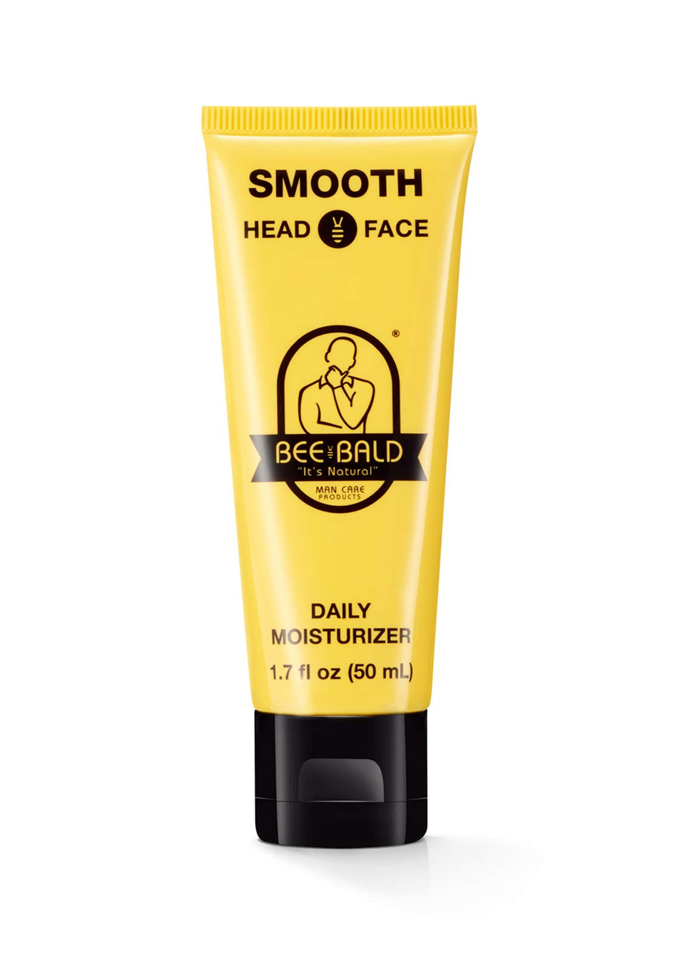 Bee Bald front packaging showing 1.7 fl oz tube and clear label benefit