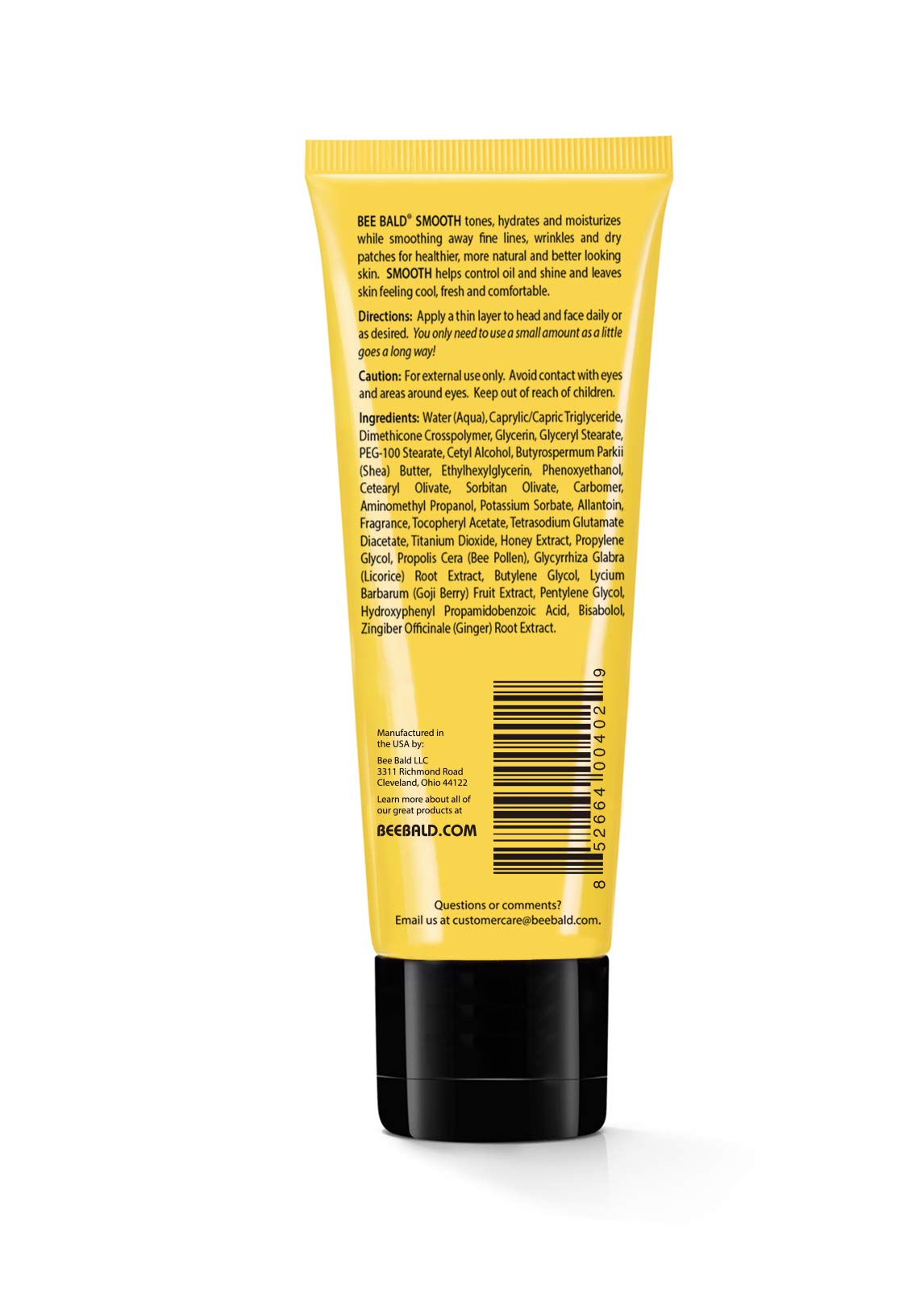 Bee Bald texture close-up of cream absorbing quickly for light hydration