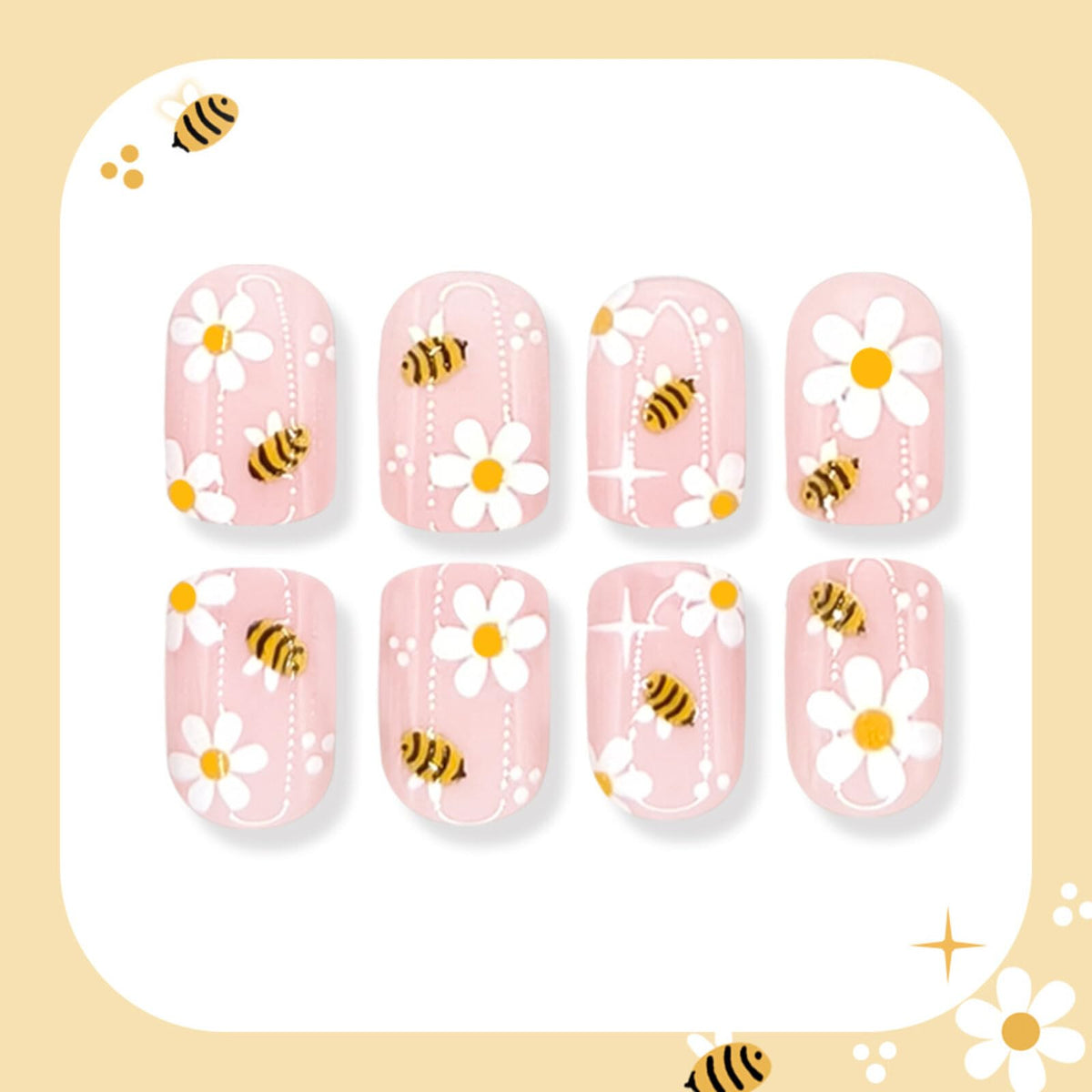 Bee Daisy side profile showing nail curvature and fit for natural comfort